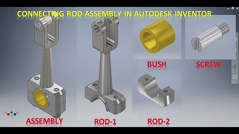 Connecting Rod Assembly in Autodesk Inventor || Inventor Assembly tutorial || Autocad 3d || 3d Draw