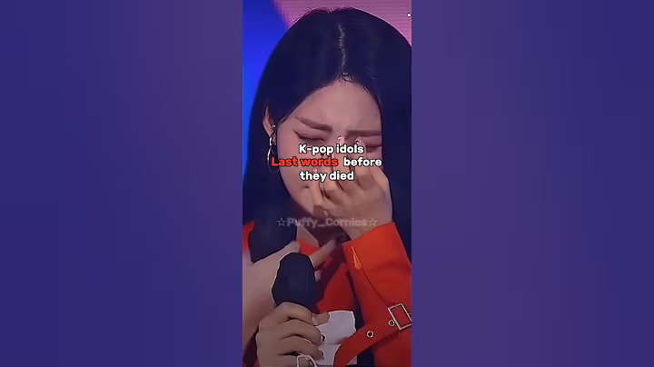 K pop idols last words before they died...#😔