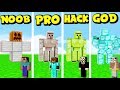 NOOB VS PRO VS HACKER VS GOD GOLEM DEFENSE CHALLENGE! | JeromeASF