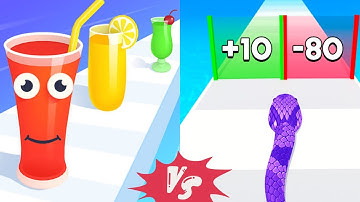 Juice Run vs Snake Run gameplay android gameplay walkthrough #juicerun #gaming #games 