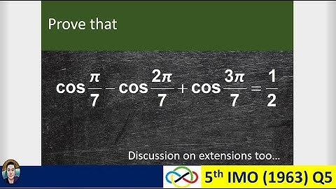Trigonometric problem in IMO (1963) Q5 (and its extensions)