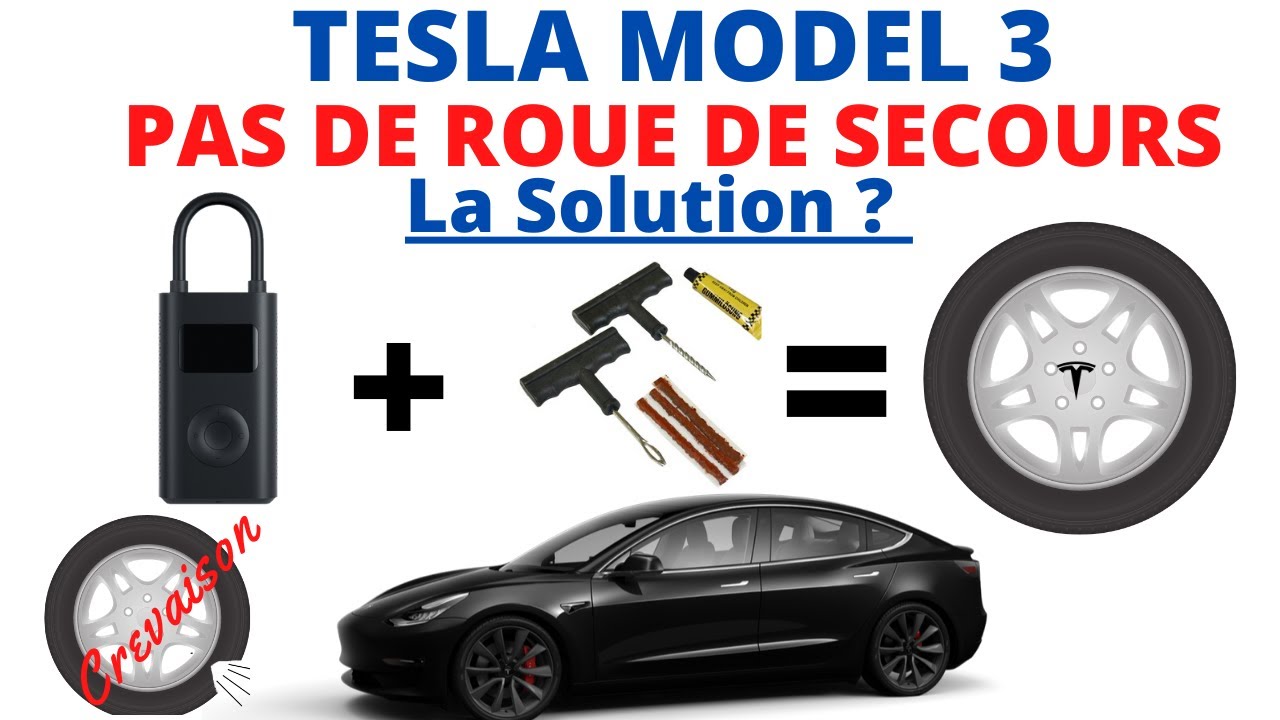 QUE FAIRE SANS ROUE DE SECOURS DANS NOS TESLA MODEL 3 ? [kit anti crevaison  + Xiaomi Mi Air pump] 