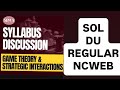 Syllabus of game theory sem 5 and semester 7 sol du regular ncweb 2025