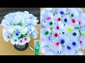 Diypaper flowers guldasta made with empty plastic bottles  paper ka guldasta banane ka tarika