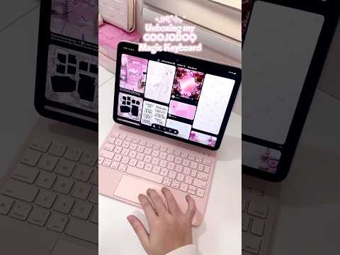 unboxing my GOOJODOQ PINK MAGIC KEYBOARD 🎀 #pink #magickeyboard #ipadpro #goojodoq #coquette #cute