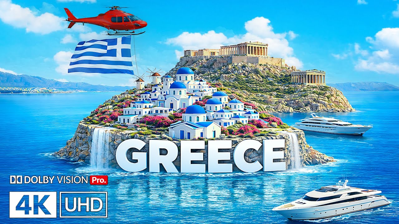 Чудеса Греции 4K UHD 🌊 Самые удивительные места Греции | Лучший тропический дип-хаус 2026 🏖️