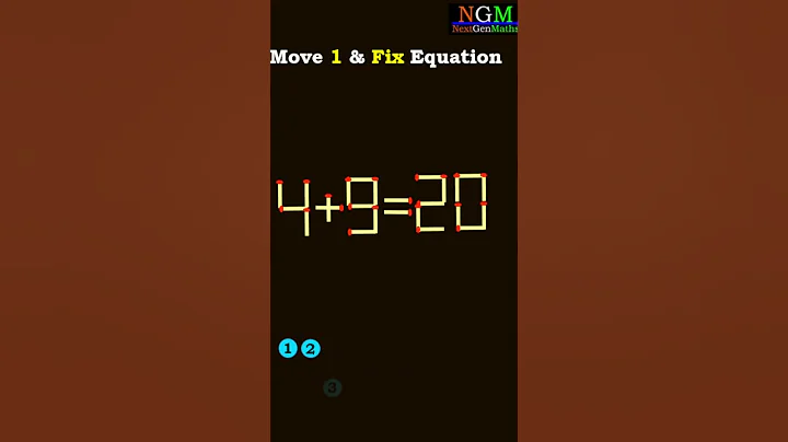 #shorts #trending #matchstick  PUZZLE 128 Move 1 Match Stick & Correct The Equation 4+9=120