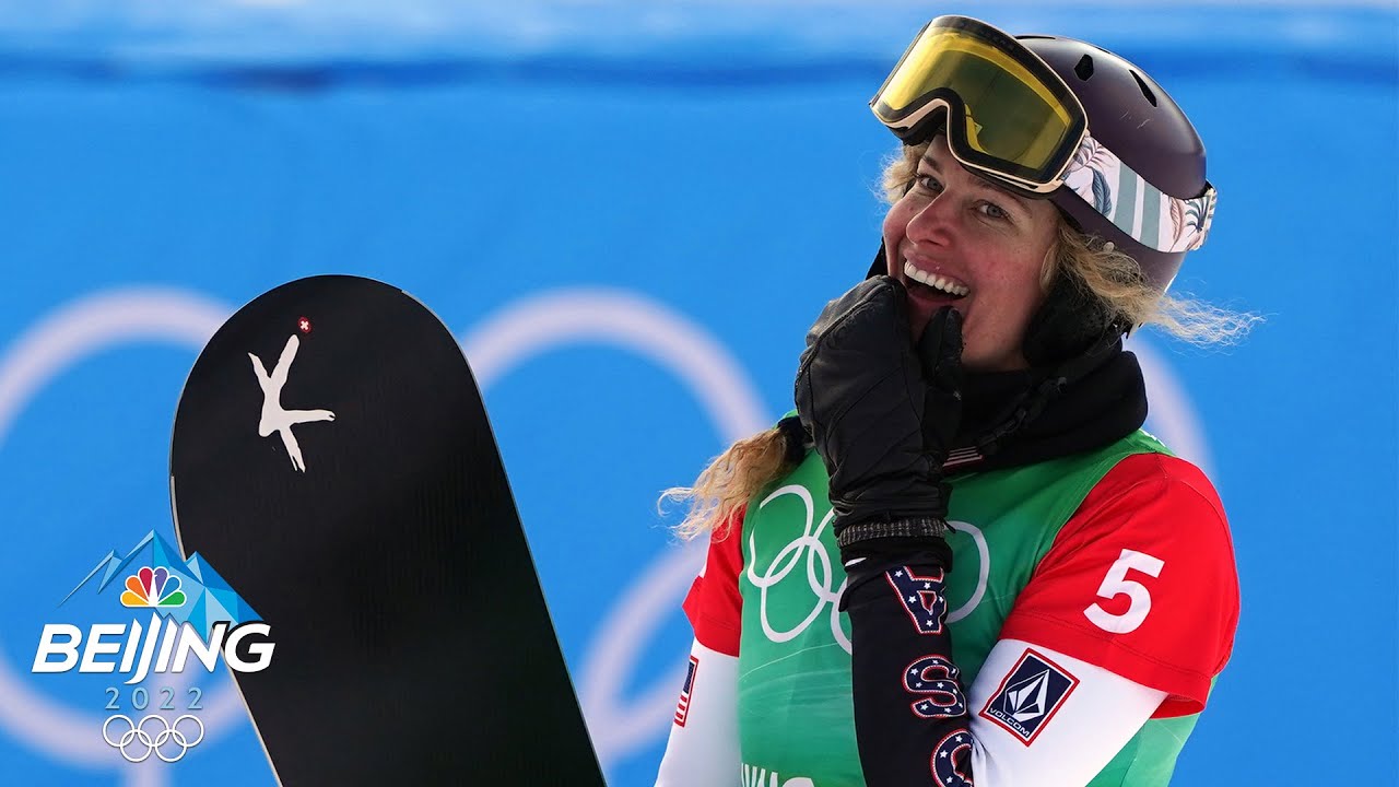 FINALLY! Lindsey Jacobellis gets her snowboard cross gold Winter Olympics 2022 NBC Sports