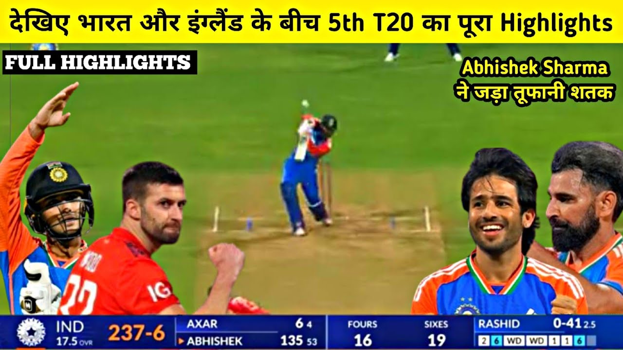 India vs England 5th T20 Match Full Highlights | ind vs eng cricket ...