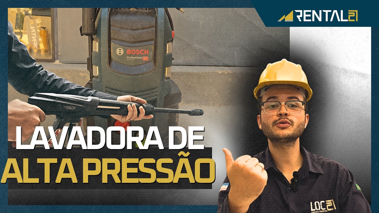 homem usando uma lavadora de alta pressão