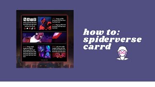 spiderverse themed; one page carrd phone tutorial