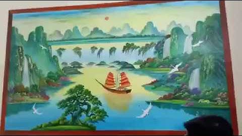 Vẽ tranh tường phong cảnh sơn thủy tại Đông Anh, Hà Nội – Wall painting T–Art Ha Noi Zalo 0799110022