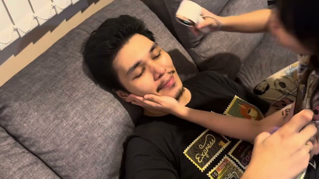 Testing skincare products on my husband’s face before I use them