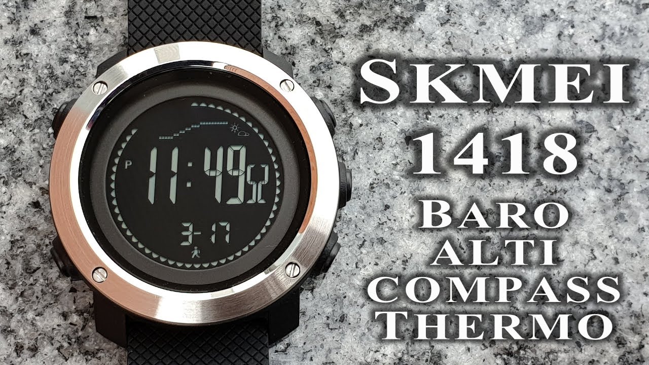 Skmei 1418 1427 watch review. Barometer 