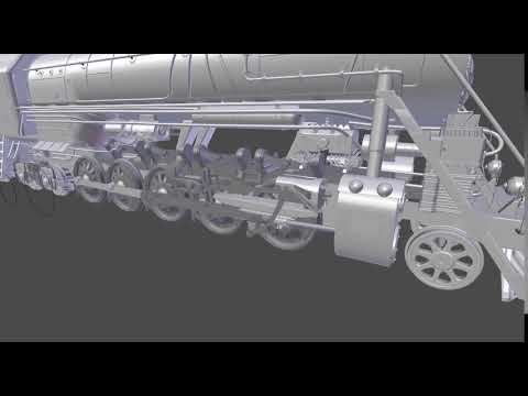 Steam Engine Train Wheel Drive rigging - YouTube