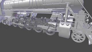 Steam Engine Train Wheel Drive rigging