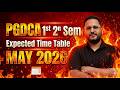 📚PGDCA Time Table For Exam May 2026 | PGDCA Expected Time Table | #pgdca #tomarsir