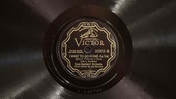 I Want to Go Home  • Coon Sanders Orchestra (Victrola Credenza)