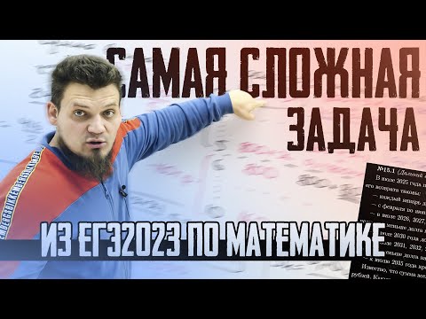 Самая сложная задача из ЕГЭ 2023 по математике | №15 на кредиты