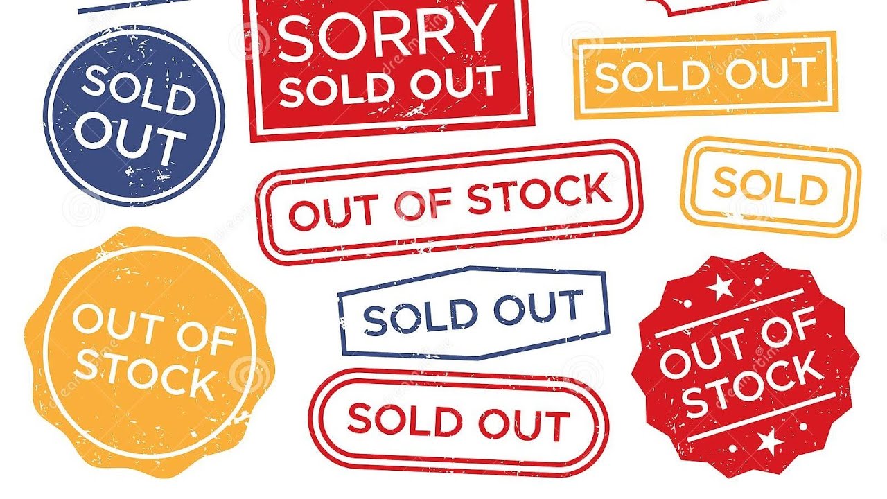 Sold out 2. Sold out. Out of stock. Out of stock rate.