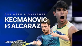 Miomir Kecmanovic v Carlos Alcaraz | Round Four | Extended Australian Open 2024 Highlights 🇦🇺