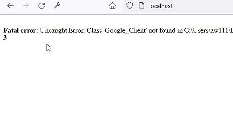 Uncaught error: Class 