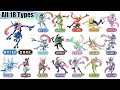 All 18 types greninja  ashgreninja mega evolutions  pokmon type swap animation  max s