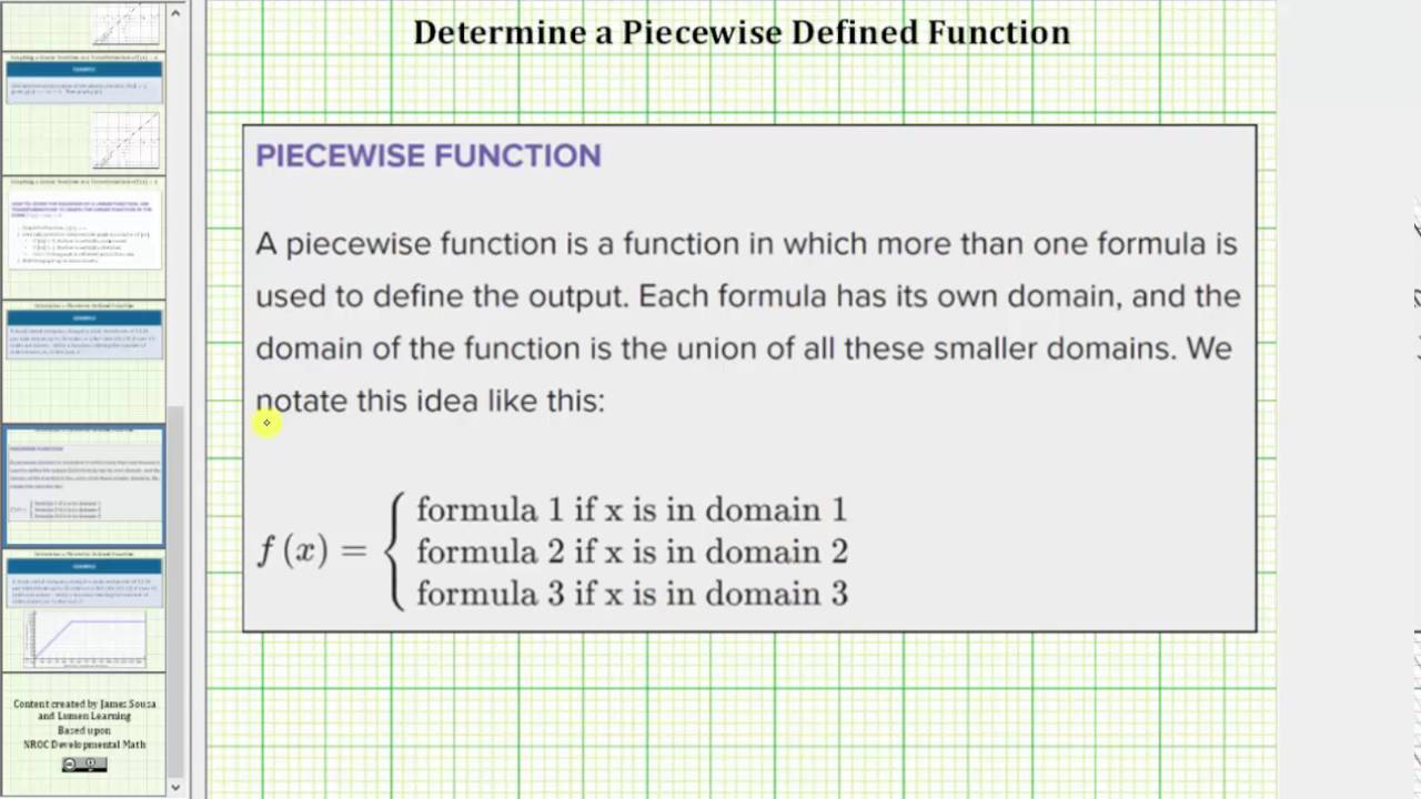 Define and Write Piecewise Functions  Intermediate Algebra With Piecewise Functions Word Problems Worksheet