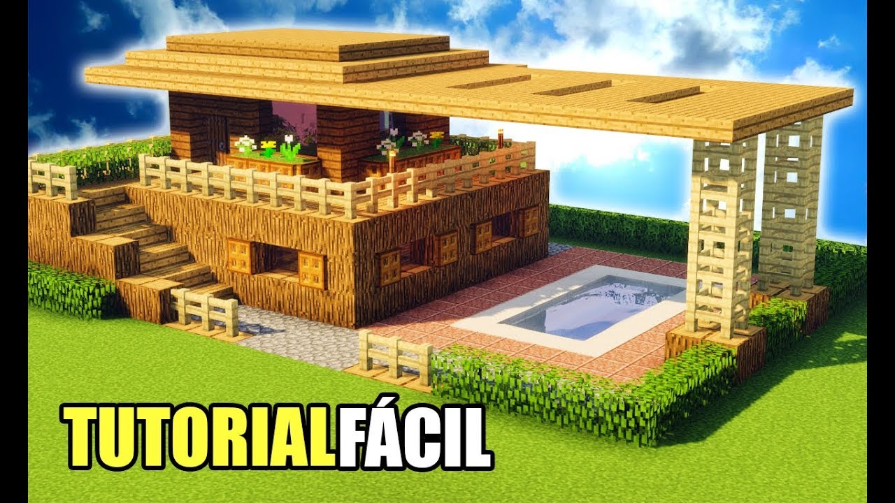 Minecraft: COMO FAZER UMA CASA DE MADEIRA!! ‹ Manyzão#2Milhões › 