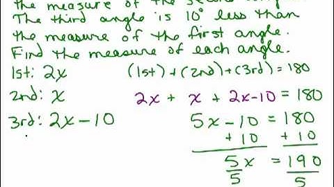 Triangle Angle Word Problem 2