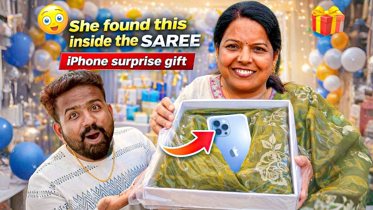 Surprising My Mom With iPhone 13 🥺Hidden in Saree 🎁