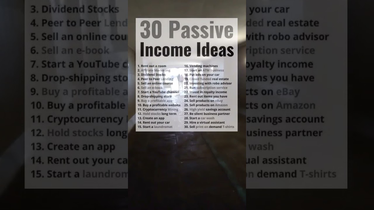 30 Passive Income Ideas