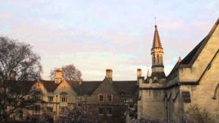 Oxford University Halls window view