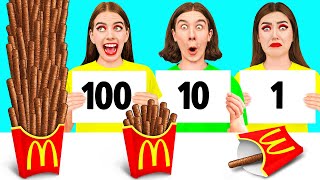 100 Слоев еды Челлендж | Смешные ситуации с едой от CRAFTooNS Challenge