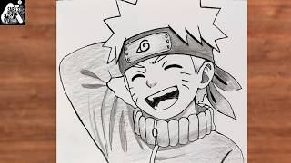 Drawing Naruto Uzumaki with Pencil | Easy Anime Art Tutorial for Beginners
