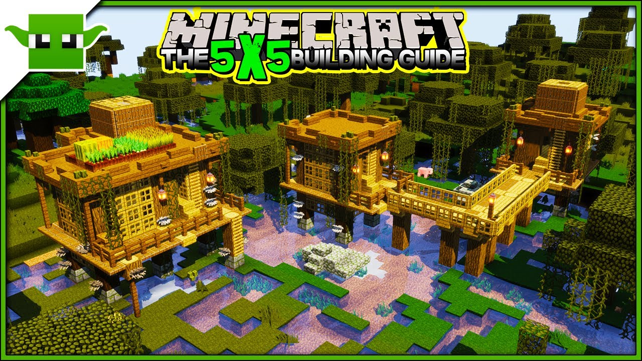 Minecraft speed build, Minecraft 5x5, minecraft swamp village tutorial, min...