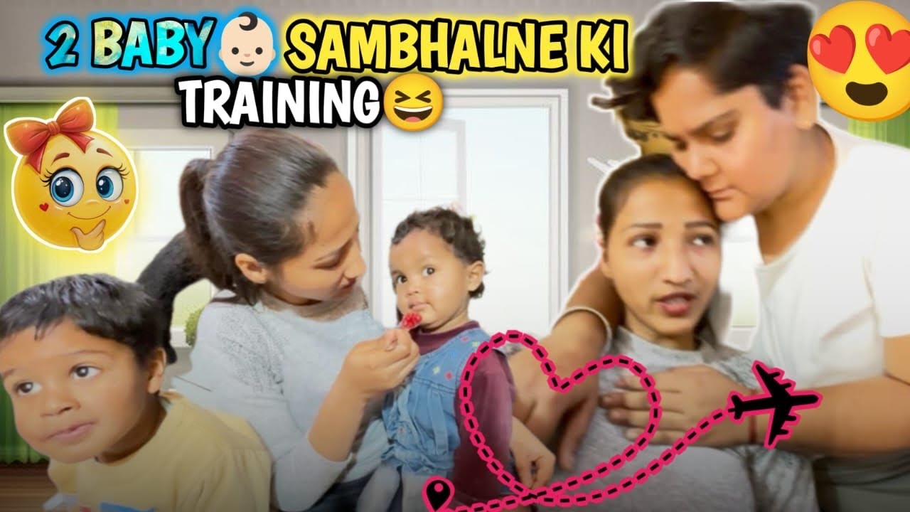 2 Baby 👶 Sambhalne Ki Training ||#lesbiancouplegoals ||#ytvlogs 