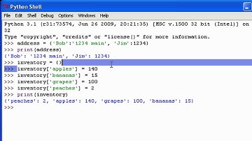Python 3 Tutorial: 15 - Dictionaries