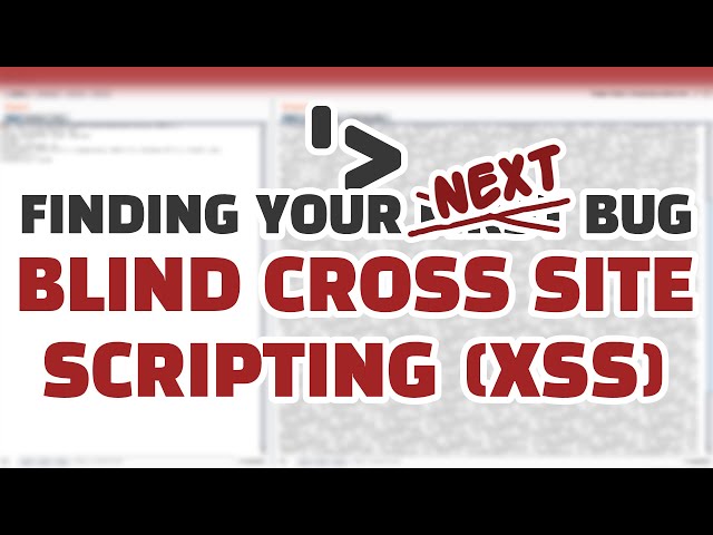 Blind Cross-Site Scripting (XSS)