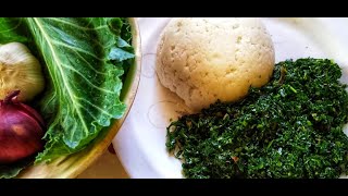 How to prepare and cook sukuma wiki/ kale/collard Greens (Easy and Quick)/ Spicy Garlic kale