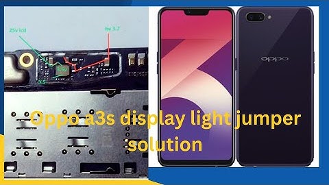 Oppo a3s display light jumper solution # @ oppo a3s display light blinking# light ic diagram#