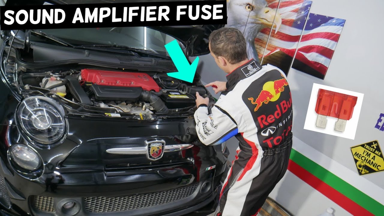 FIAT 500 SOUND AMPLIFIER FUSE LOCATION REPLACEMENT, AUDI AMP FUSE YouTube