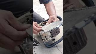 installing a stihl chainsaw chain #shortvideo #chainsaw #method method