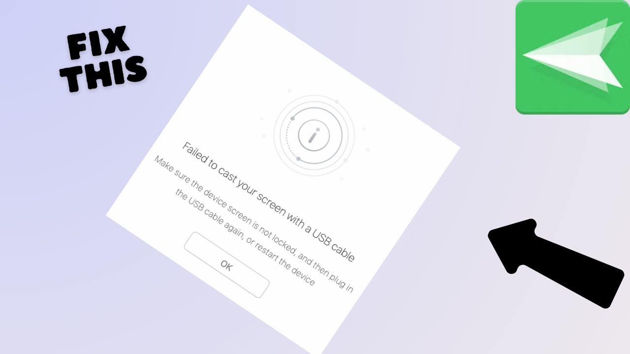 How to Fix Failed to cast your screen with a USB cable in AirDroid ...
