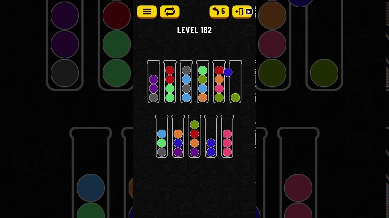 Ball Sort Puzzle level 162 solution