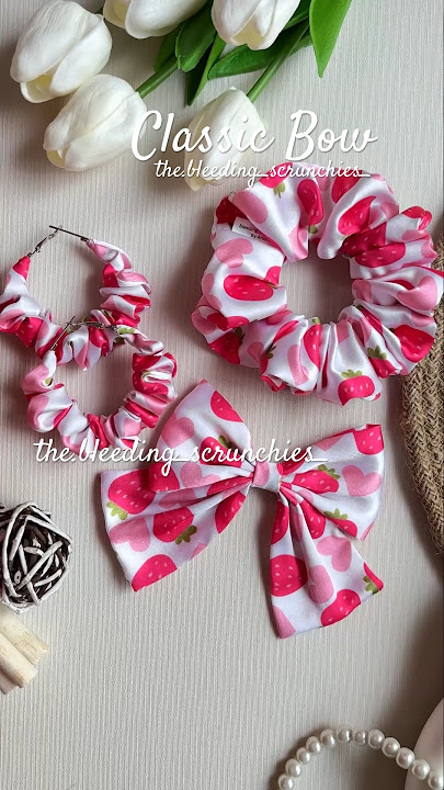 Classic Handmade Bow 🌷 #bow #scrunchies #smallbusiness #shortvideo #india #hairaccessories