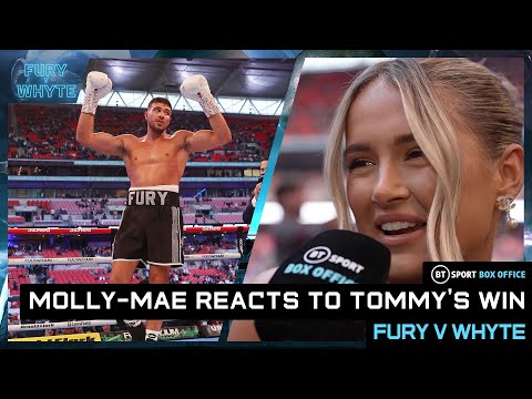 Tommy Fury and Molly-Mae Hague arrive home after Tyson Fury's win