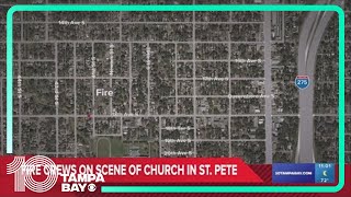 Crews respond to fire at church in St. Pete