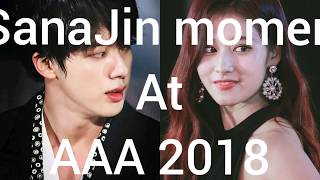BANGTWICE SANAJIN MOMENT AT AAA 2018
