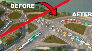 Upgrading A Messy Roundabout To High Capacity Interchange | Cities:Skylines